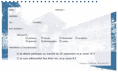 inscription marché de l'art